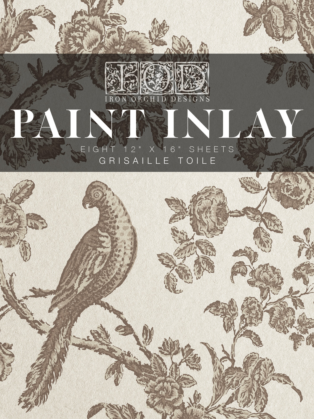 Grisaille Toile IOD PAINT INLAY 12×16 PAD